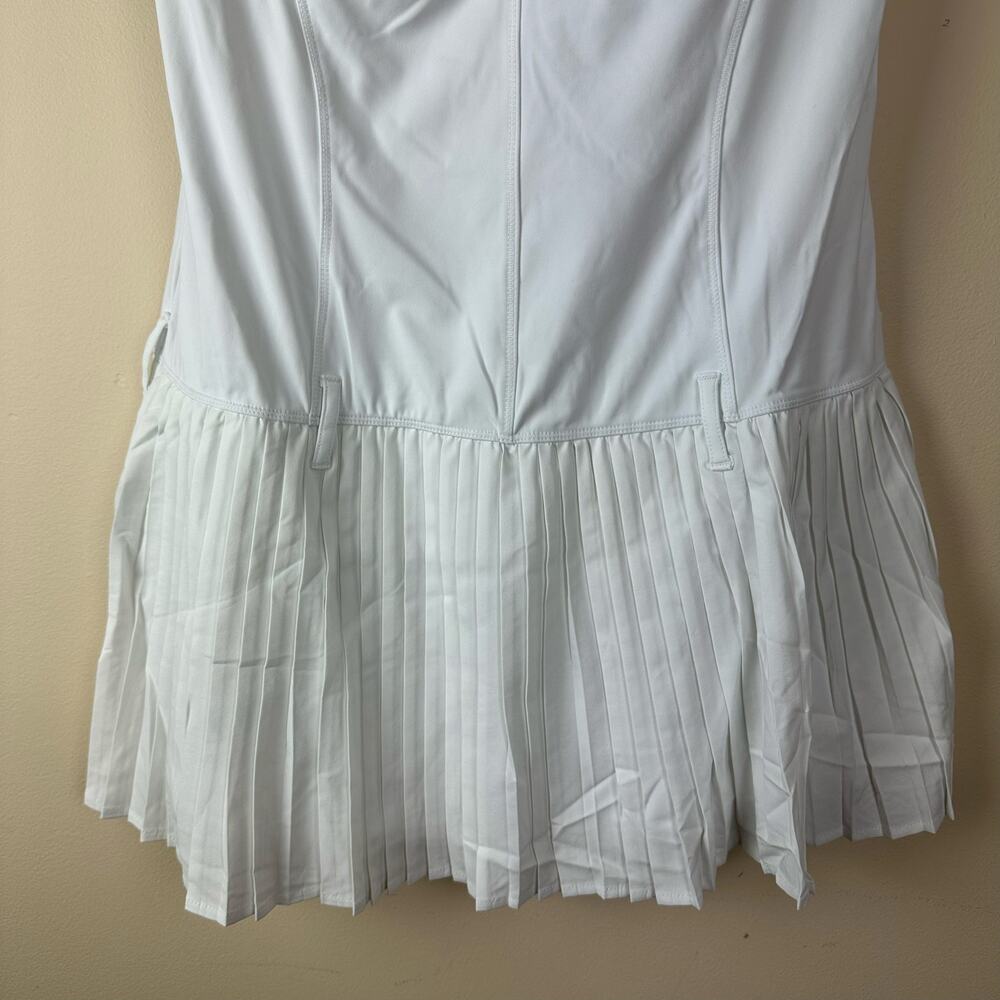 Halara Tennis Dress Womens Large White Pleated Active NWT Sport Golf Pickleball - Picture 3 of 11
